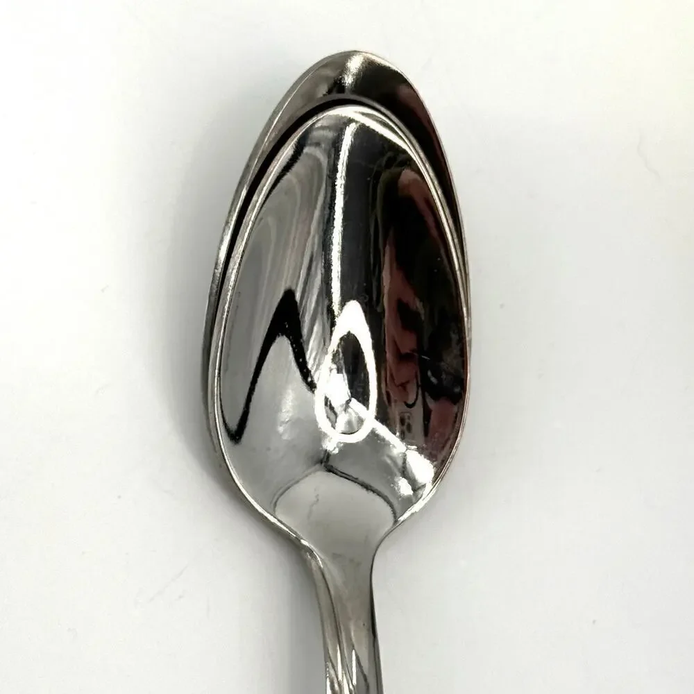 MAR-CREST Set of 2 Atomic Starburst MCM Small Serving Spoons Stainless USA Made